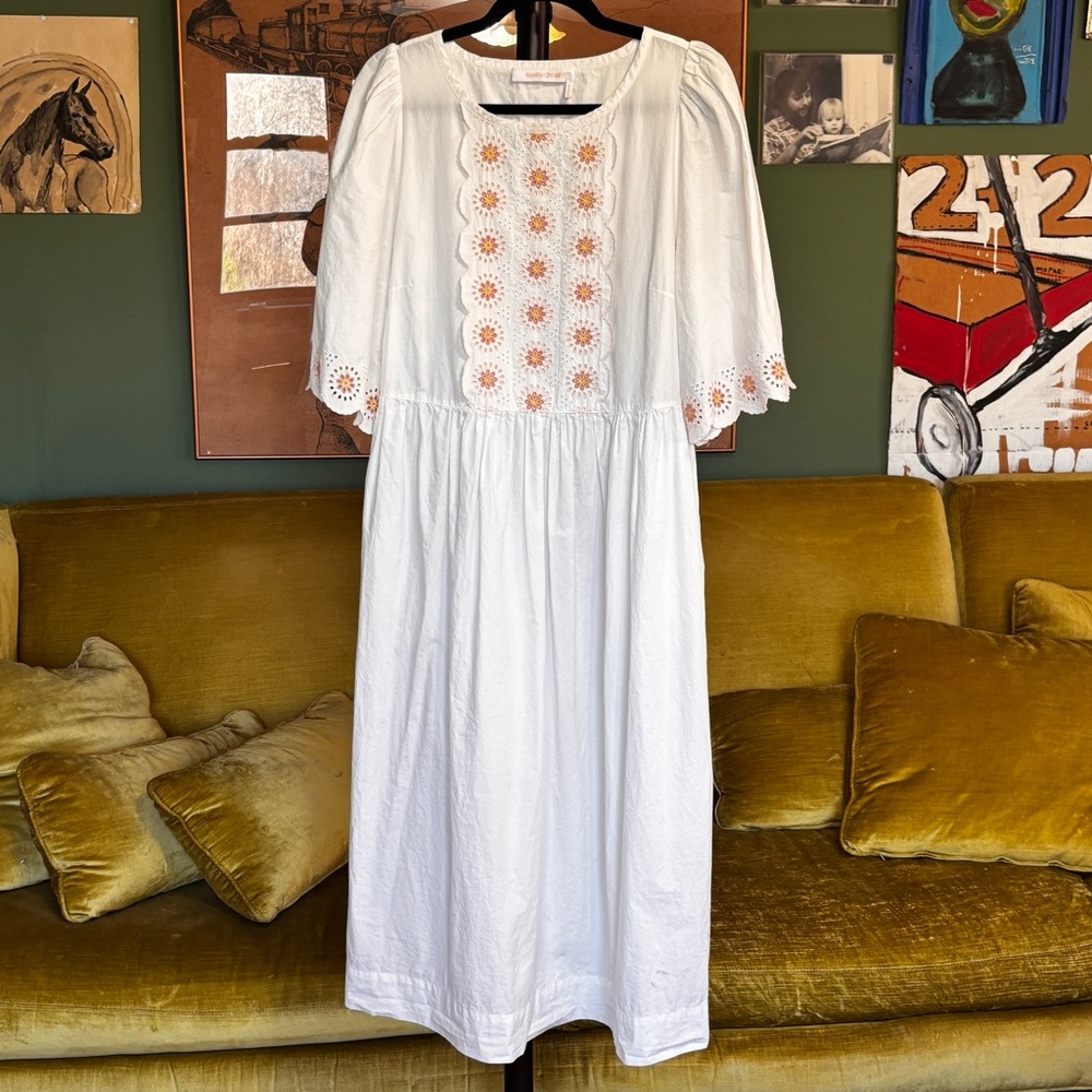 SEE BY CHLOE: Embroidered Cotton Dress